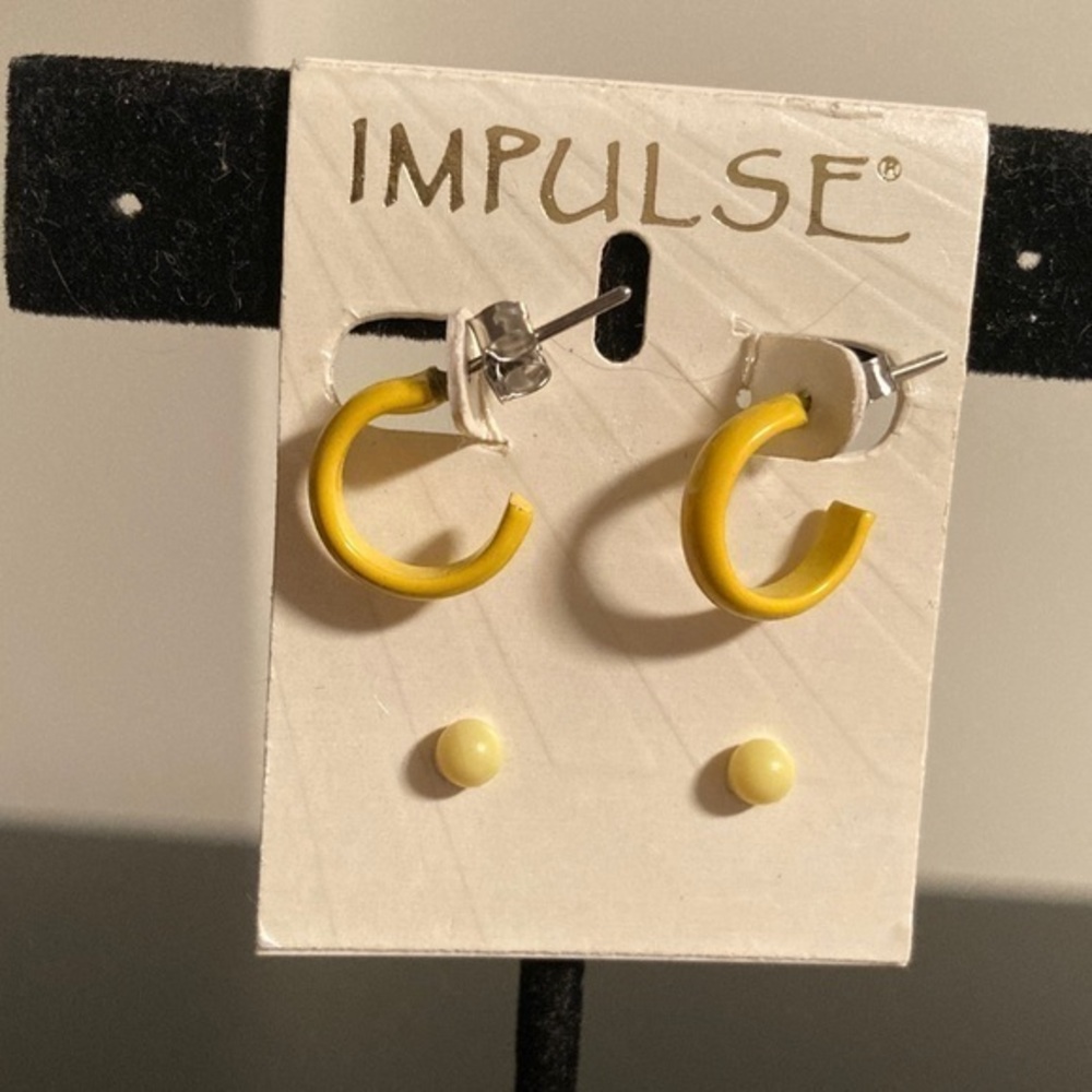 Impulse Yellow Hoop Earrings